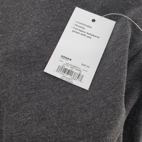 A Glow Maternity Size XS Essential Mat Legging Dark Gray New - Picture 3 of 5